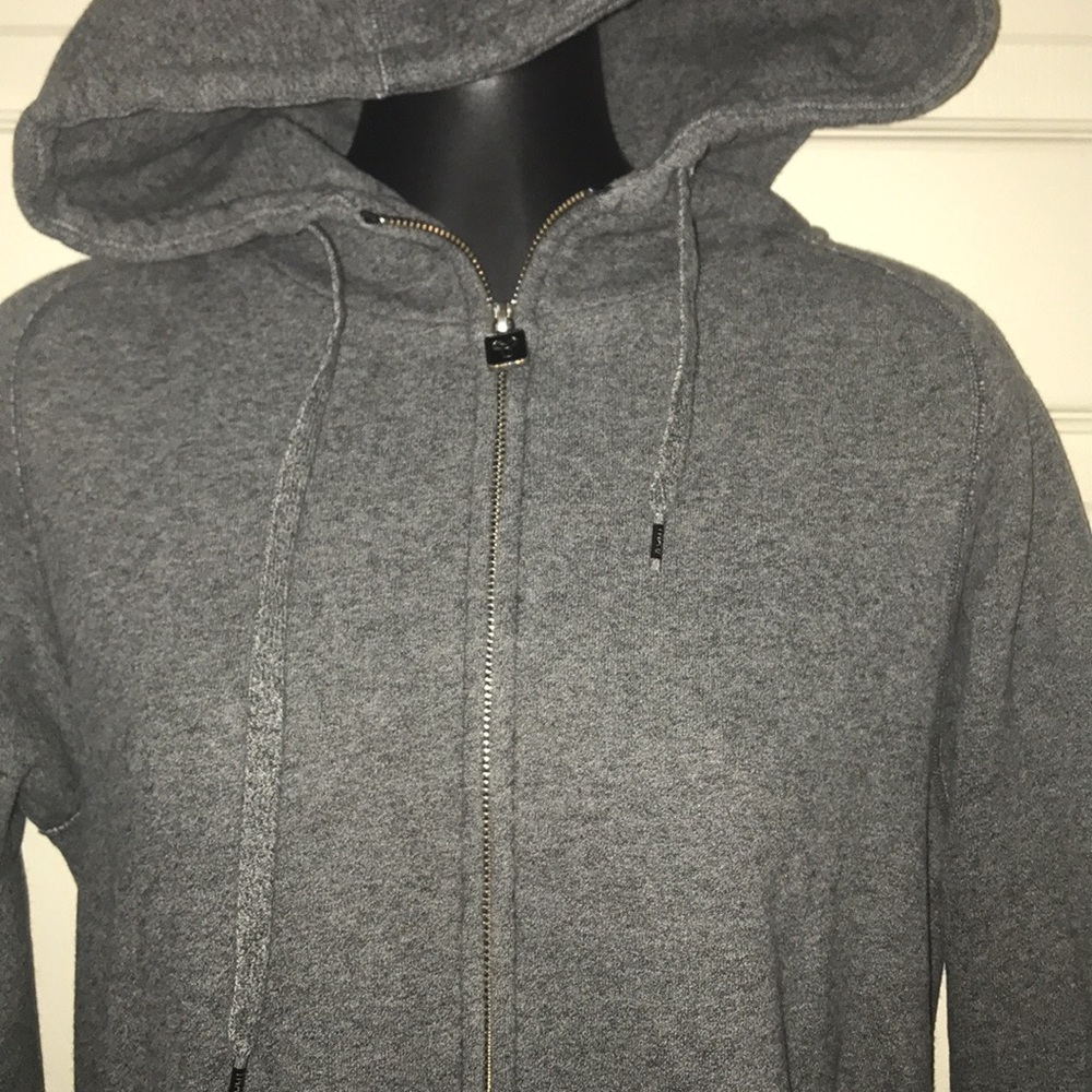 TNA Aritzia Zip up Sweater Dark Grey